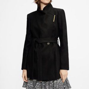 Ted Baker Rosess Short Wool Wrap Coat Ted 0/US 2 ***REPAIRED***